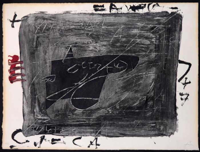ESGRAFIATS DAMUNT NEGRE (AUS: NEGRE I ROIG)