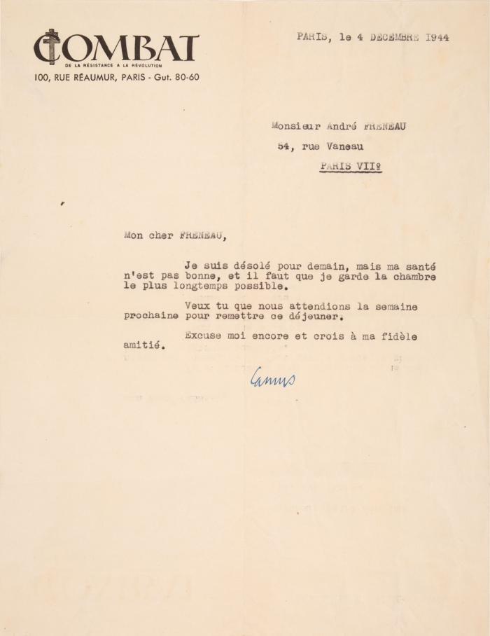Typogr. Brief m. U. u. Umschlag.