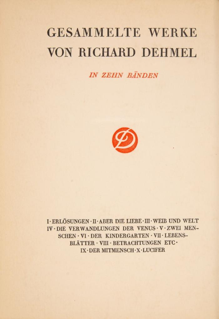 Gesammelte Werke in zehn Bänden.
