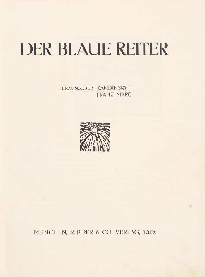 WASSILY KANDINSKY / FRANZ MARC
Der blaue Reiter.