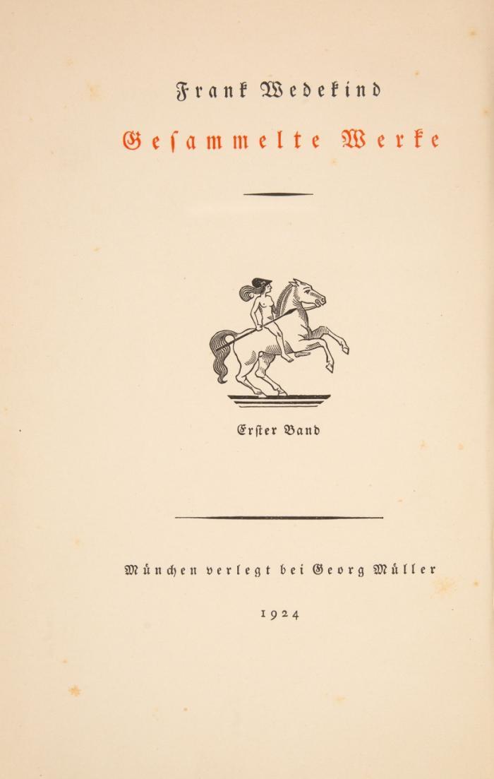 Gesammelte Werke.  (Mischausgabe: 17.-18., 12.-13., 14.-15. und 4.-5. Tsd.). 9 Bde.