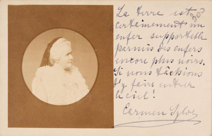 E. Porträt-Postkarte m. U.
