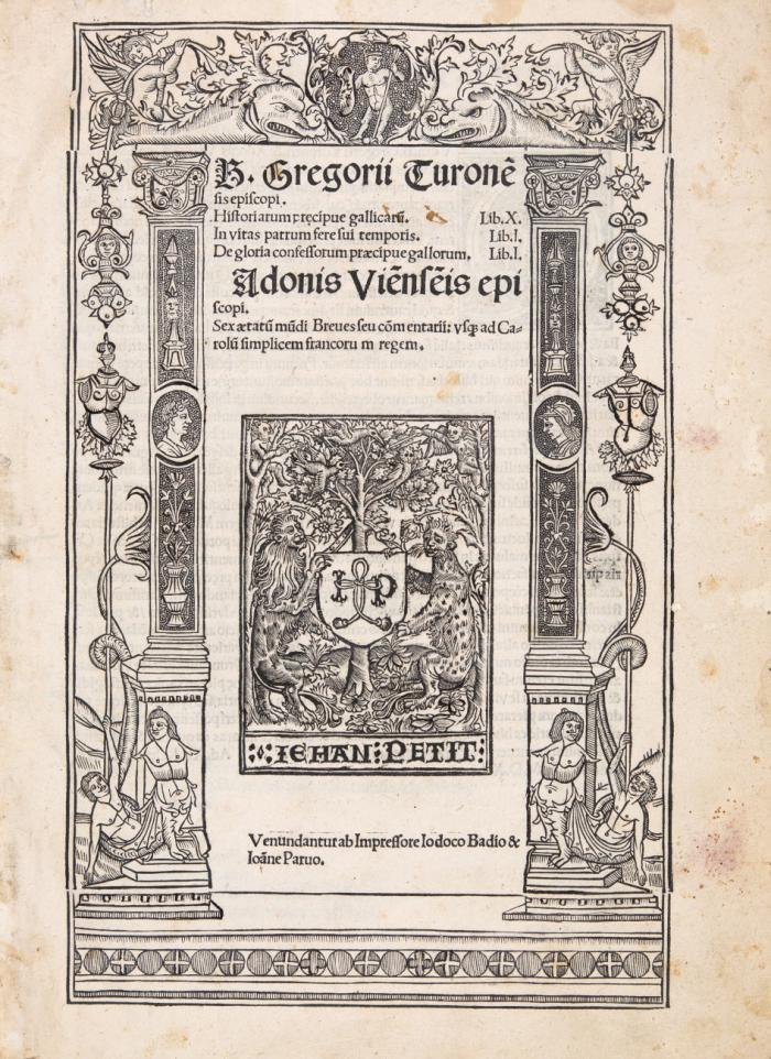 Historiarum pr(a)ecipue gallicarum Lib. X. In vitas patrum fere sui temporis. Lib. I. De gloria confessorum praecipue gallorum. Lib. I. Adonis Viennensis episcopi. Sex aetatum mundi Breues seu commentarii: usque ad Carolum simplicem francorum regem.