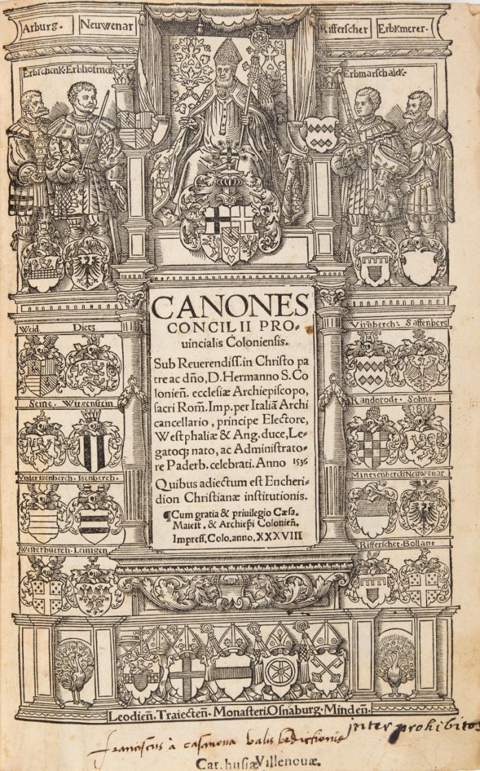Köln. - Canones Concilii Provincialis Coloniensis. Sub ... Hermanno D. Colonien.
