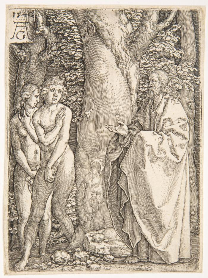 Adam und Eva verstecken sich. 1540.