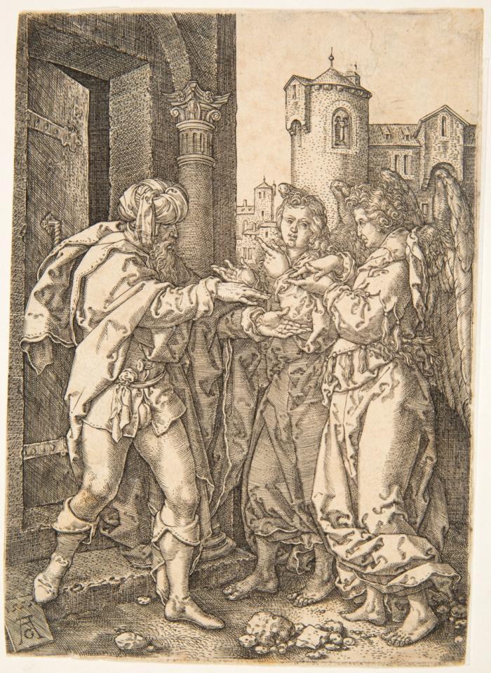 Lot heißt die Engel wilkommen. 1555.