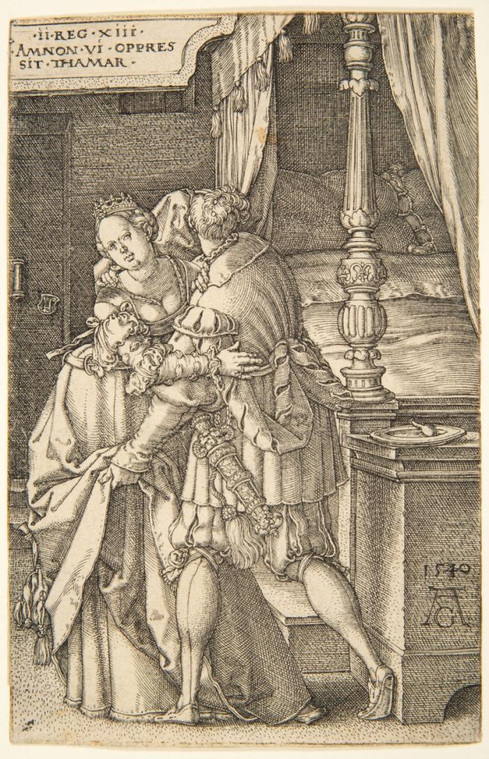 Amnon schändet Tamar. 1540.