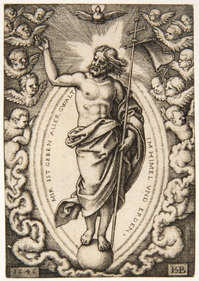 Christus auf der Weltkugel.