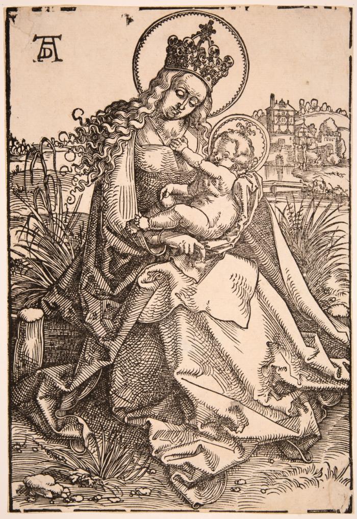 Die Jungfrau auf der Rasenbank. Nach Dürer.