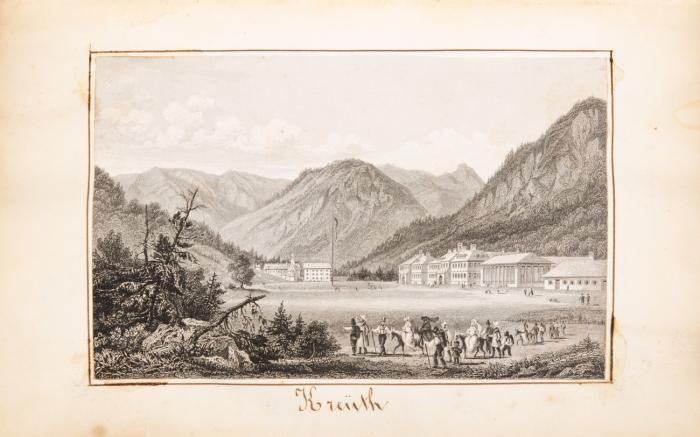 Souvenirs de voyages. Privates Sammelalbum mit Ansichten und Reiseandenken.
