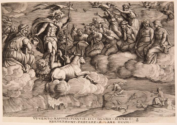 Der Triumph der Ewigkeit über den Tod. Aus der Folge der Triumphe des Petrarca.