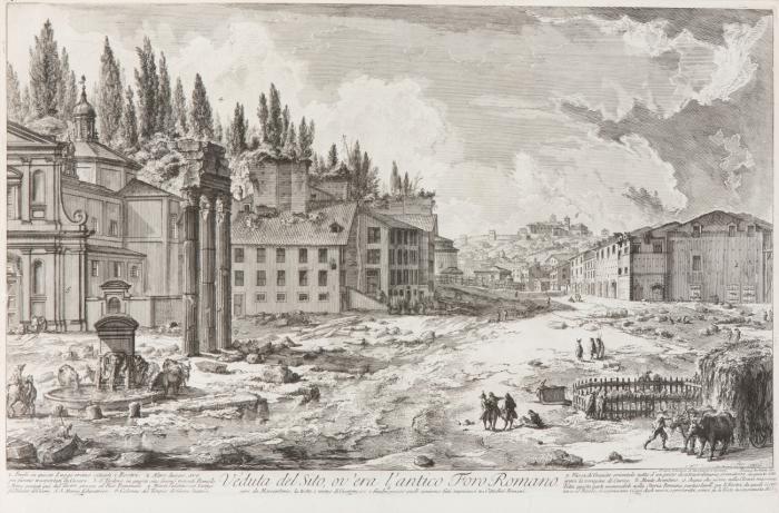 Veduta del Sito, ov' era l' antico Foro Romano.