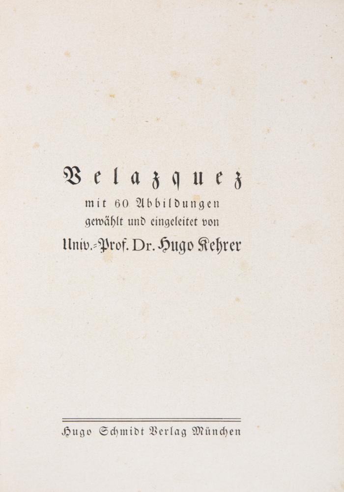 Velazquez; Francisco de Goya; Albrecht Dürer. 3 Bde in 1.