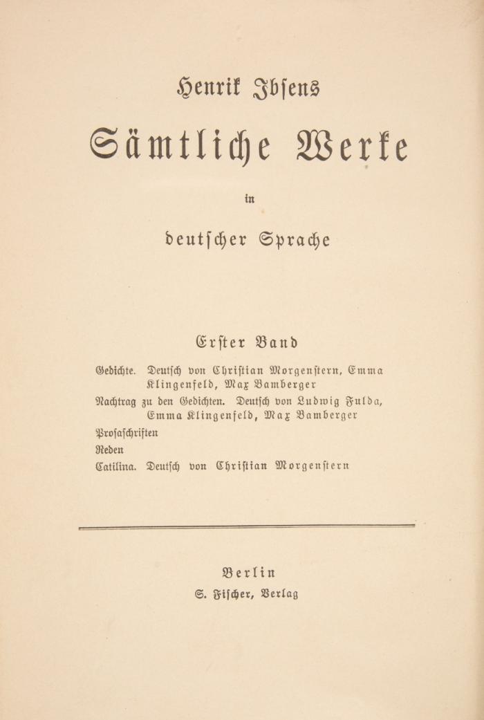 Sämtliche Werke in deutscher Sprache. 10 Bde. / Nachgelassene Schriften 4 Bde.