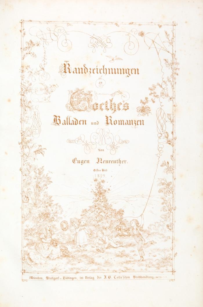 Randzeichnungen zu Goethe's Balladen und Romanzen. Hefte 1- 4 (von 5) in 1 Bd.