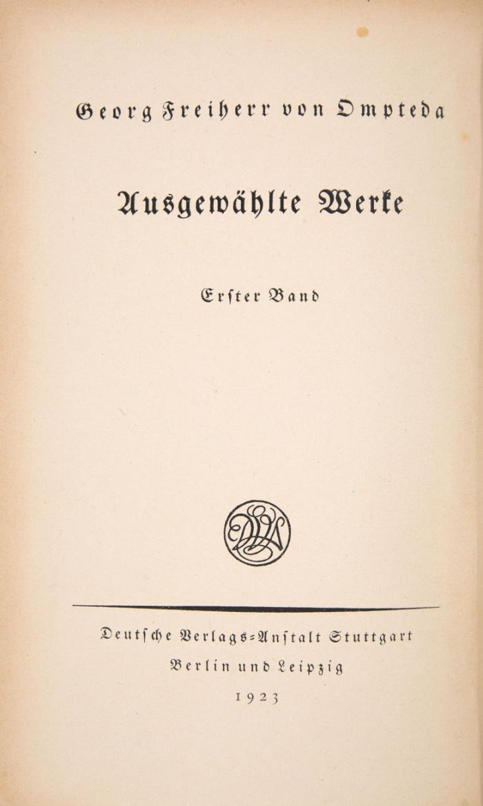 Ausgewählte Werke. 6 Bde.
