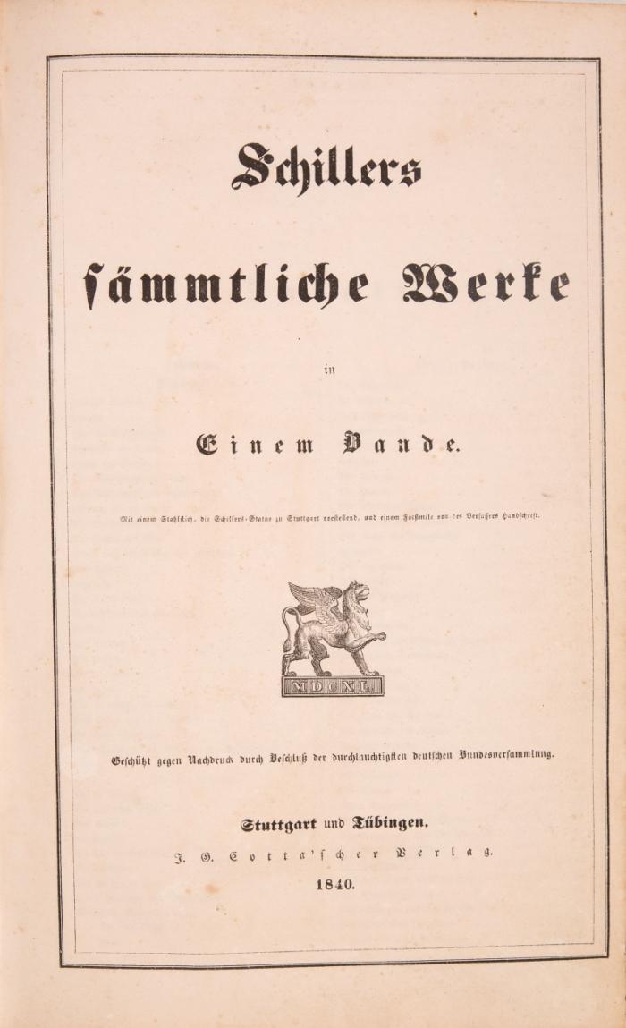 Sämmtliche Werke in einem Bande. 2 Bde.
