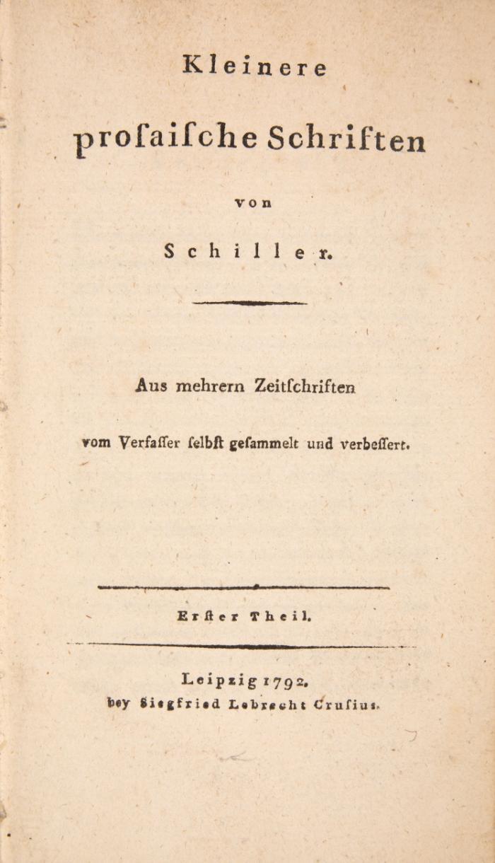 Kleinere prosaische Schriften. Aus mehrern Zeitschriften vom Verfasser selbst gesammelt und verbessert. 4 Bde.