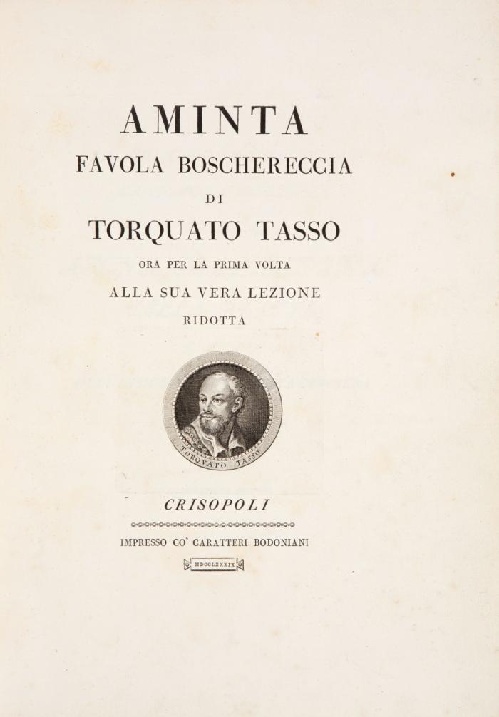 Amnata favola boschereccia. Ora per la prima volta alla sua vera lezione ridotta (dall' abate Serassi).