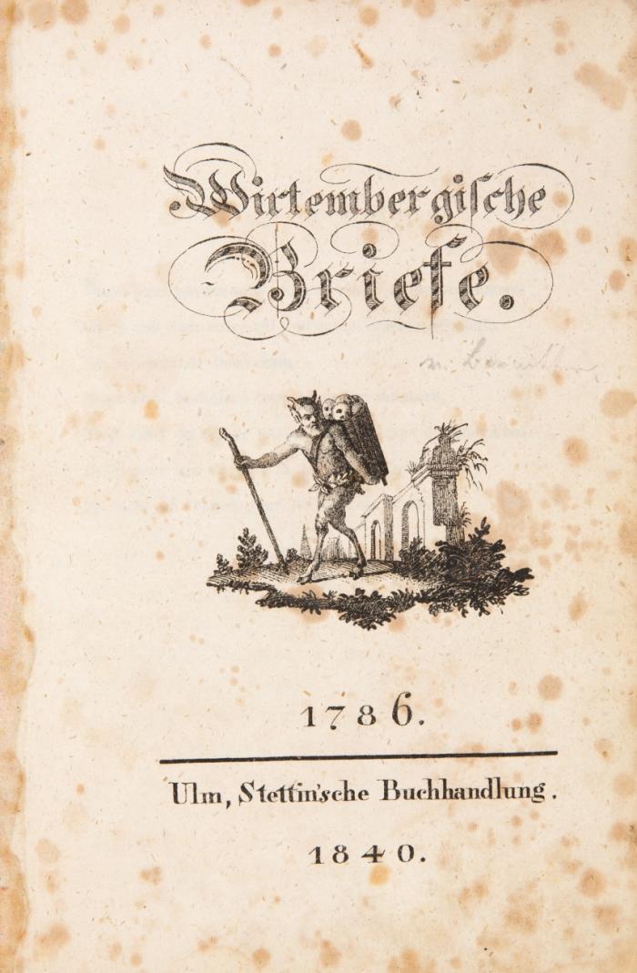 Wirtembergische Briefe / Neu Wirtembergische Briefe gesammelt in den Jahren 1797 und 1798.  (Neuaufl.). 2 Bde. in 1.