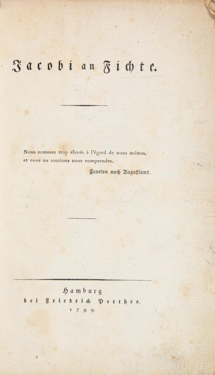 Jacobi an Fichte.