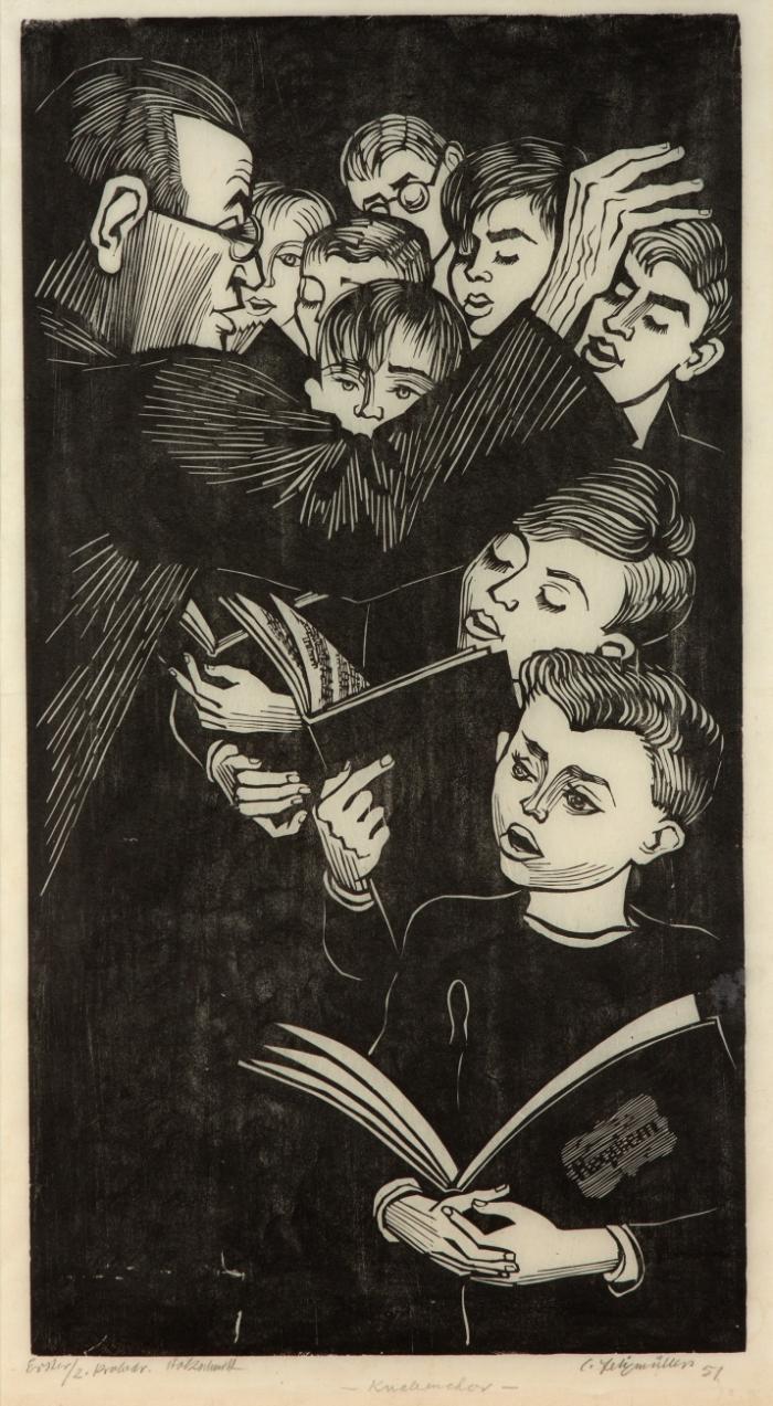 KNABENCHOR 1951 / SELBSTBILDNIS MIT FRAU 1964