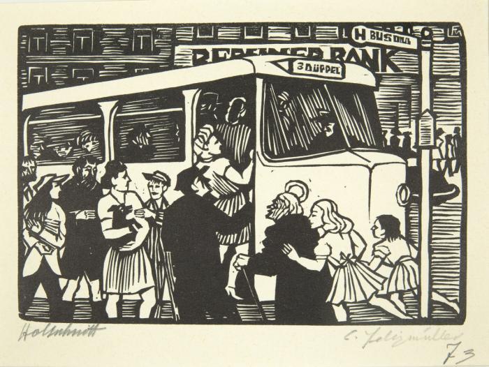 DER BRIEFTRÄGER 1950 / DEN MÜTTERN DER GANZEN WELT GEWIDMET 1950 / NACH DER ARBEIT (HEIMWEG) 1952 / BERLIN, BUSHALTESTELLE 1971