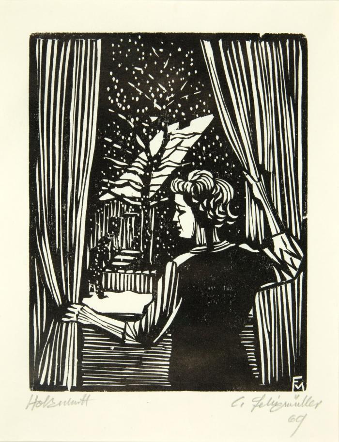 AM WINTERFENSTER (SYLVESTERNACHT 1967/68) 1967 / MEIN VATER IN DER FABRIK 1968 / MILCHAUSTRAGEN IN DEN MORGENSTUNDEN 1968 /  ICH ZEICHNE MEINE EINGESCHLAFENE MUTTER 1968
