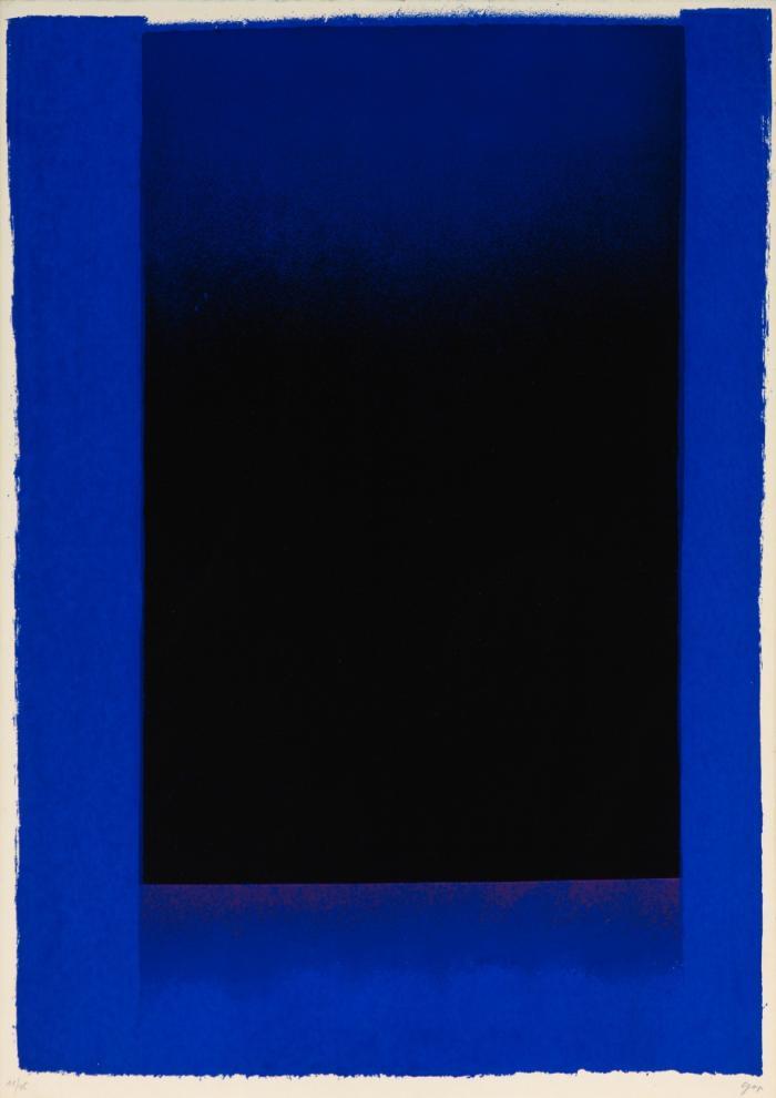 SCHWARZES FELD IN BLAUER FLÄCHE / VIOLETT - BLAU - SCHWARZ
