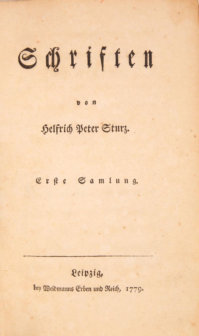 Schriften. Erste/ Zweite Sammlung in 2 Bden.
