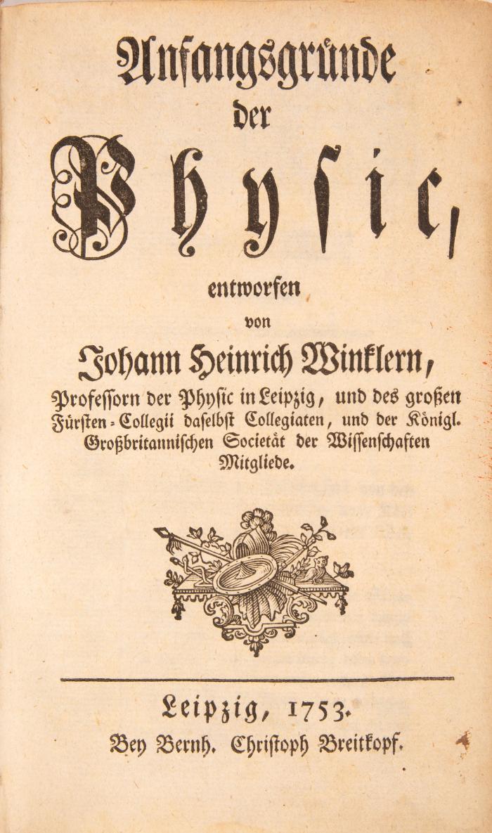Anfangsgründe der Physic.