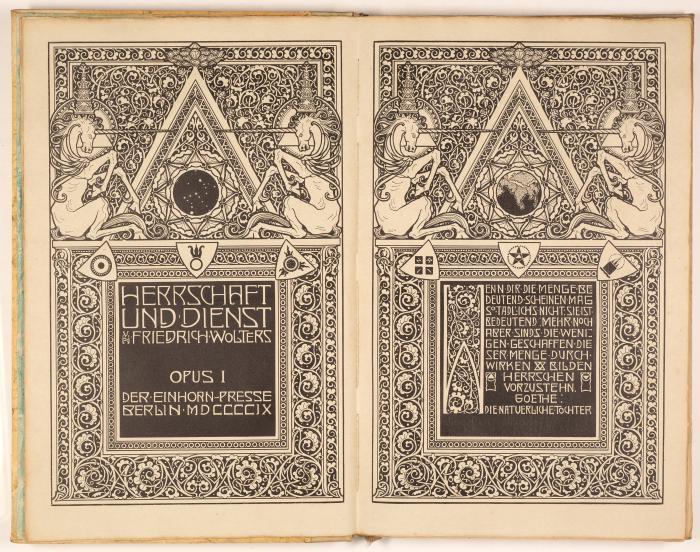 MELCHIOR LECHTER
FRIEDRICH WOLTERS: Herrschaft und Dienst.