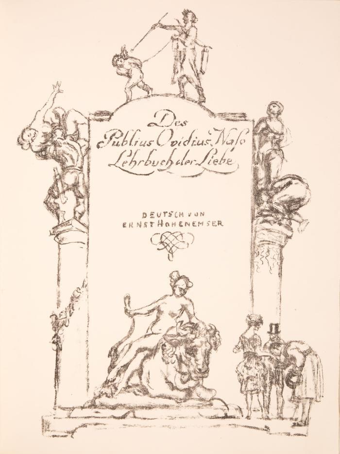 MAX SLEVOGT
OVID (PUBLIUS OVIDIUS NASO): Lehrbuch der Liebe. Deutsch von E. Hohenemser.