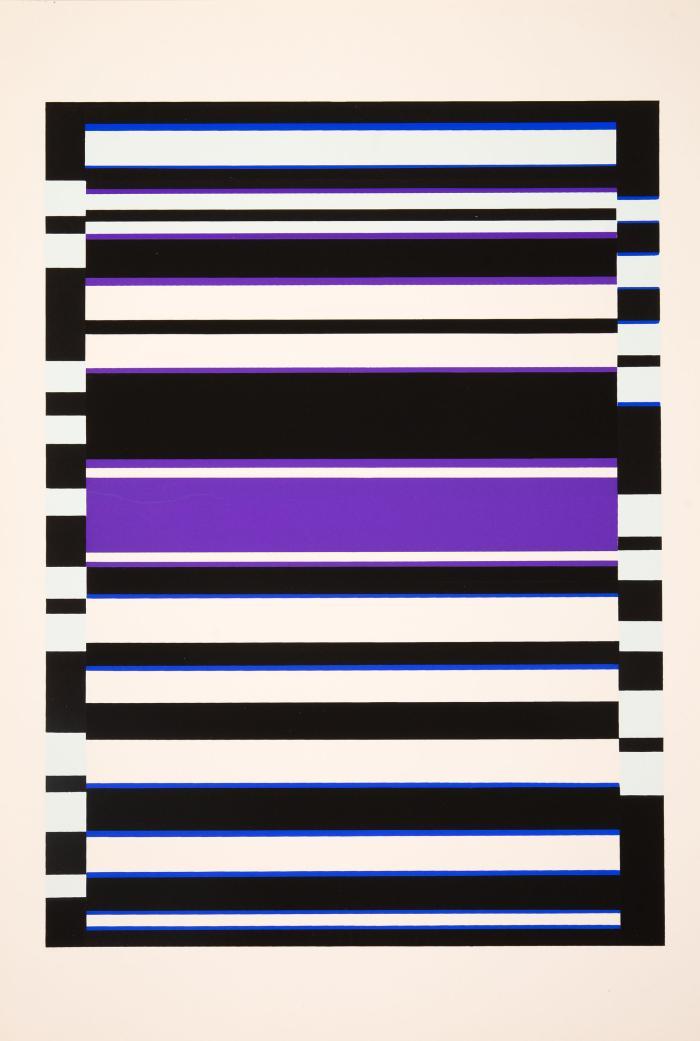 Günter Fruhtrunk. Geh durch den Spiegel. 1965. Buch mit 2 Farbserigraphien.