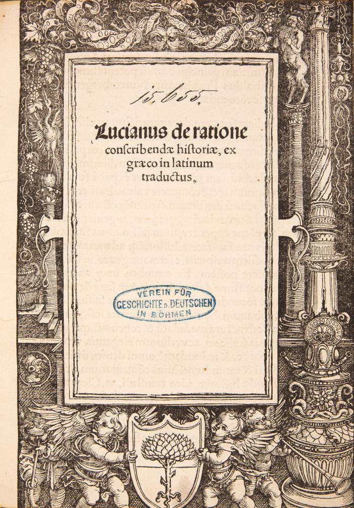 De ratione conscribendae historiae, ex graeco in latinum traductus.