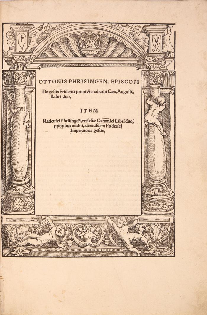 De gestis Friderici primi Aenobarbi Caes. Augusti, Libri duo. Radevici Phrisingen(sis) ecclesiae Canonici Libri duo, prioribus additi, de eiusdem Friderici Imperatoris gestis. Straßburg: M. Schürer für L. Atlantsee in Wien 1515.