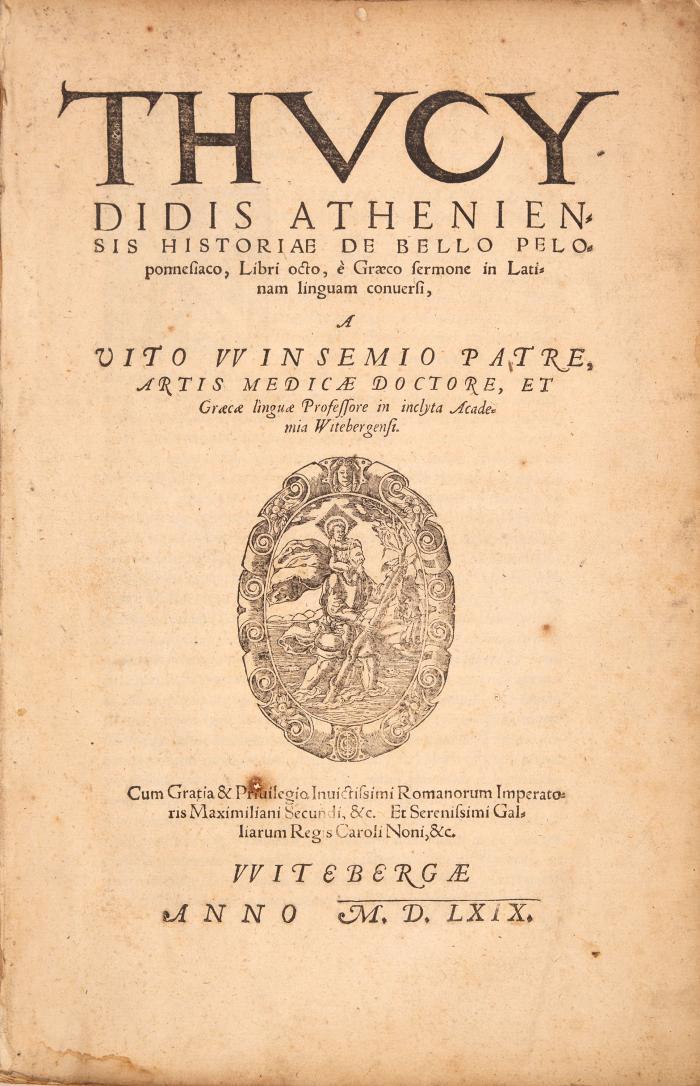 Historiae de bello Peloponnesiaco, libri octo, è graeco sermone in latinam linguam conversi, a Vito Winsemio.