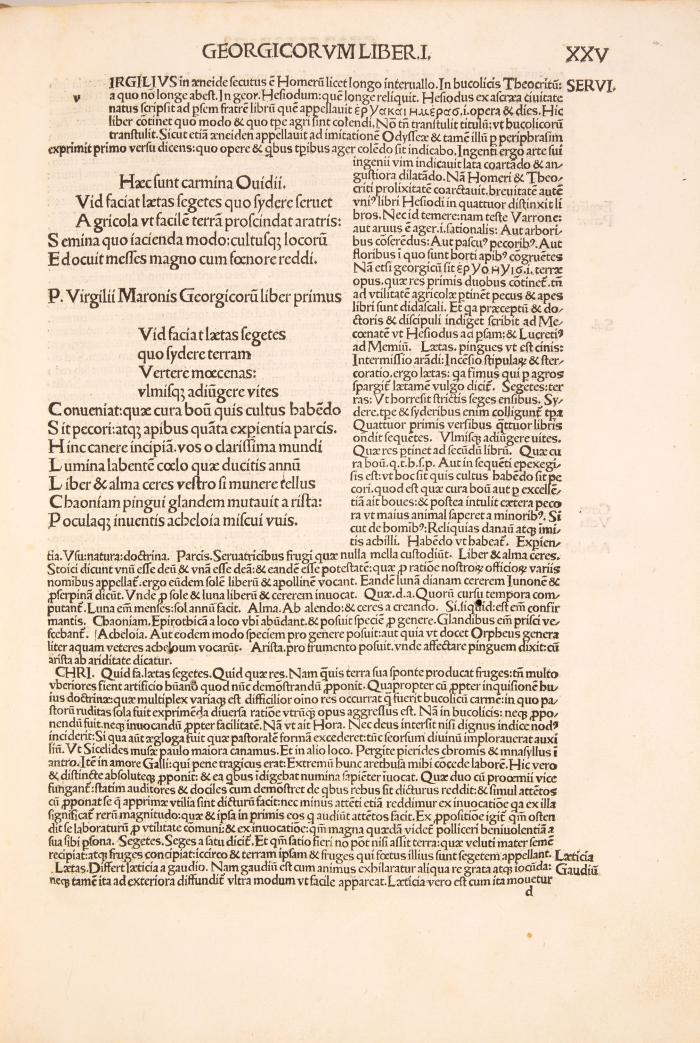 Opera cum Servii Mauri Honorati grammatici Aelii Donati Christophori Landini atq(ue) Domitii Calderini Commentariis.