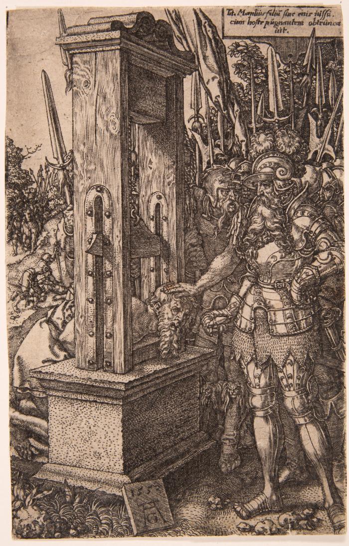 Titus Manlius Torquatus befiehlt die Hinrichtung seines Sohnes