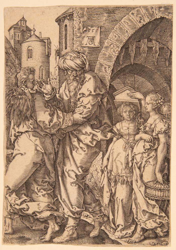 Lot und seine Familie fliehen aus Sodom