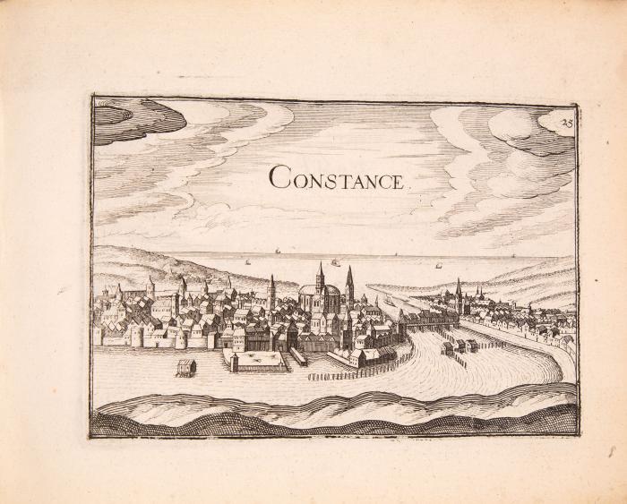 (Tassin, Christophe): Description de tous les cantons, villes, bourgs, villages, et autres particularitez du pays des Suisses, avec une brieve forme de leur Republique. Descriptio cantonum, urbium, pagorum, & aliorum memorabilium qua(e) in Helvetia reperiuntur: una cum brevi forma rei helvetiorum publica.