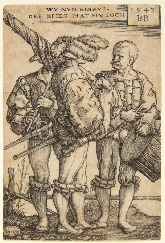 Fähnrich, Trommler und Flötenspieler