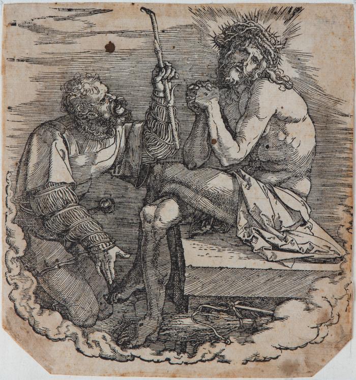 Schmerzensmann mit Landsknecht