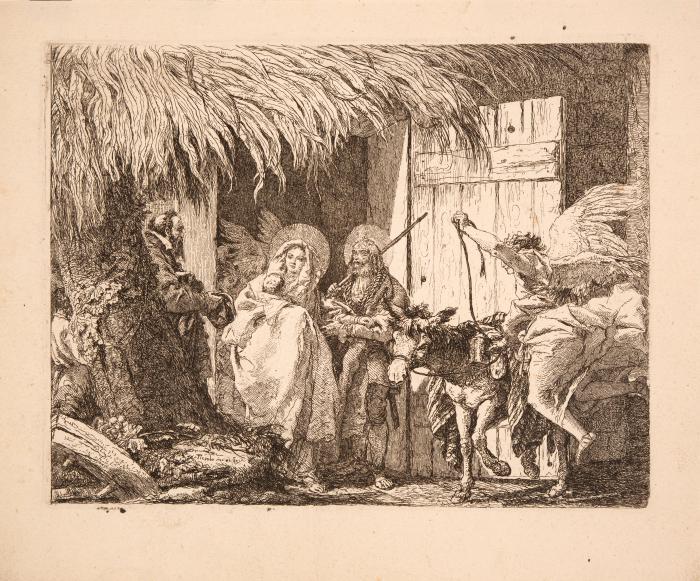 Joseph und Maria bitten um Herberge