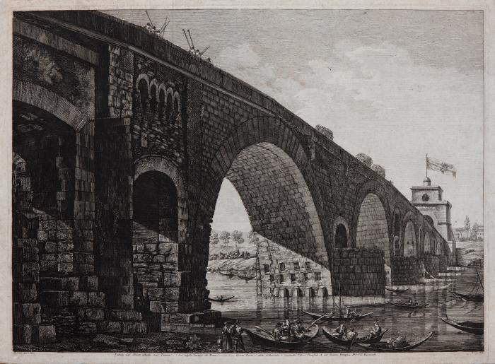 Veduta del Ponte Molle sul Tevere