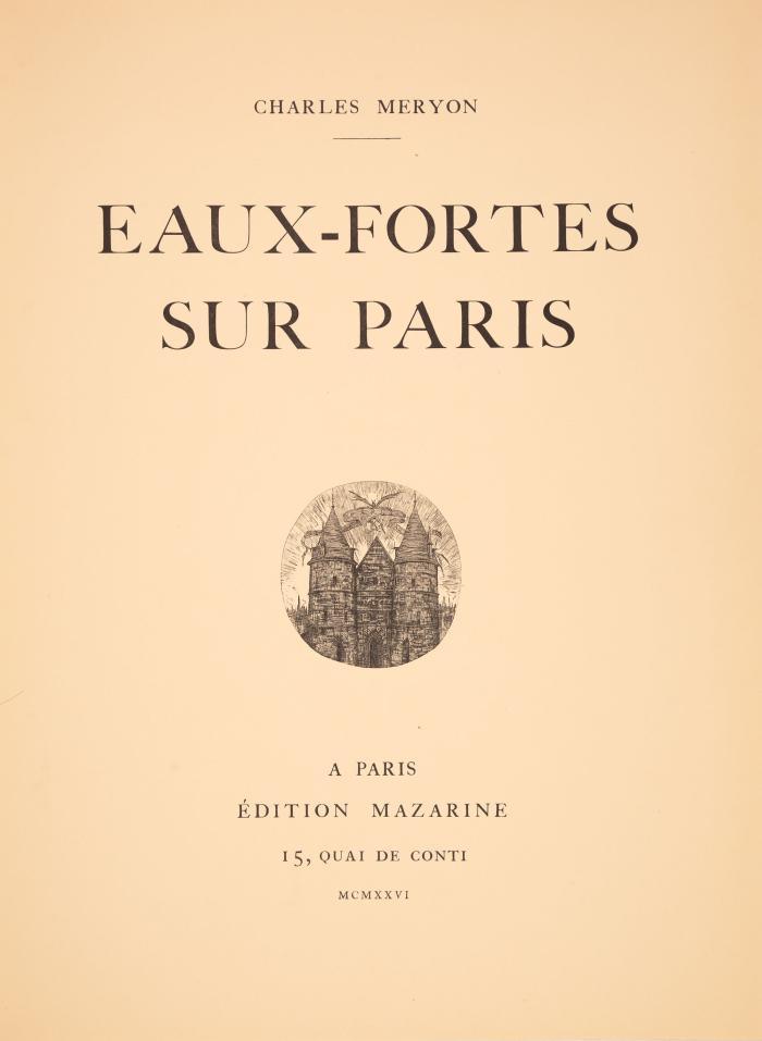 Eaux-fortes sur Paris.