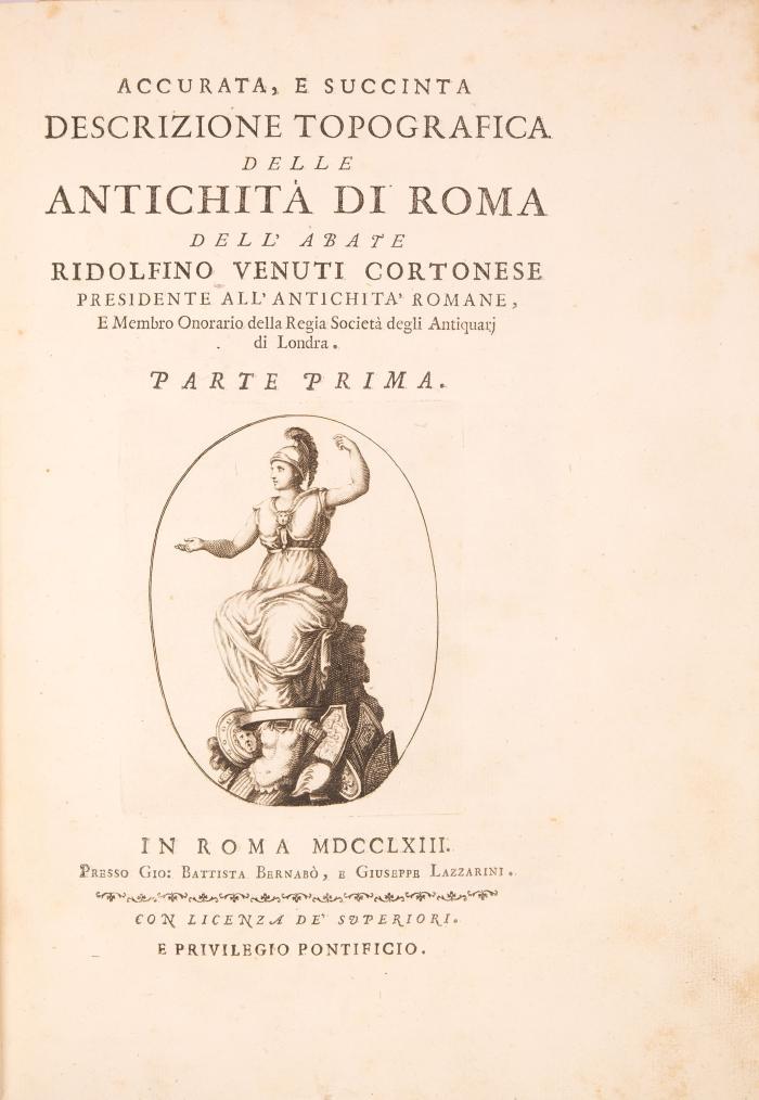 Accurata, e succinta descrizione topografica delle antichita di Roma. 2 in 1 Bd.
