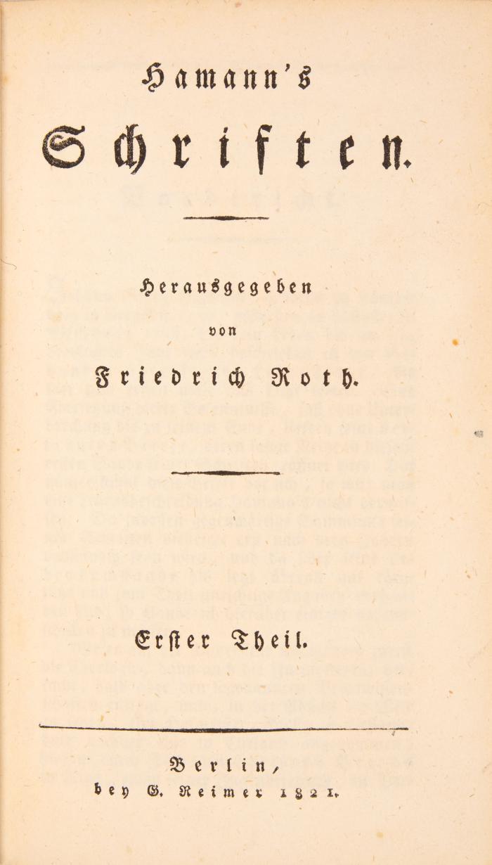 Schriften. Hrsg. v. Friedr. Roth und Gustav Adolph Wiener. 8 Teile in 9 Bden.