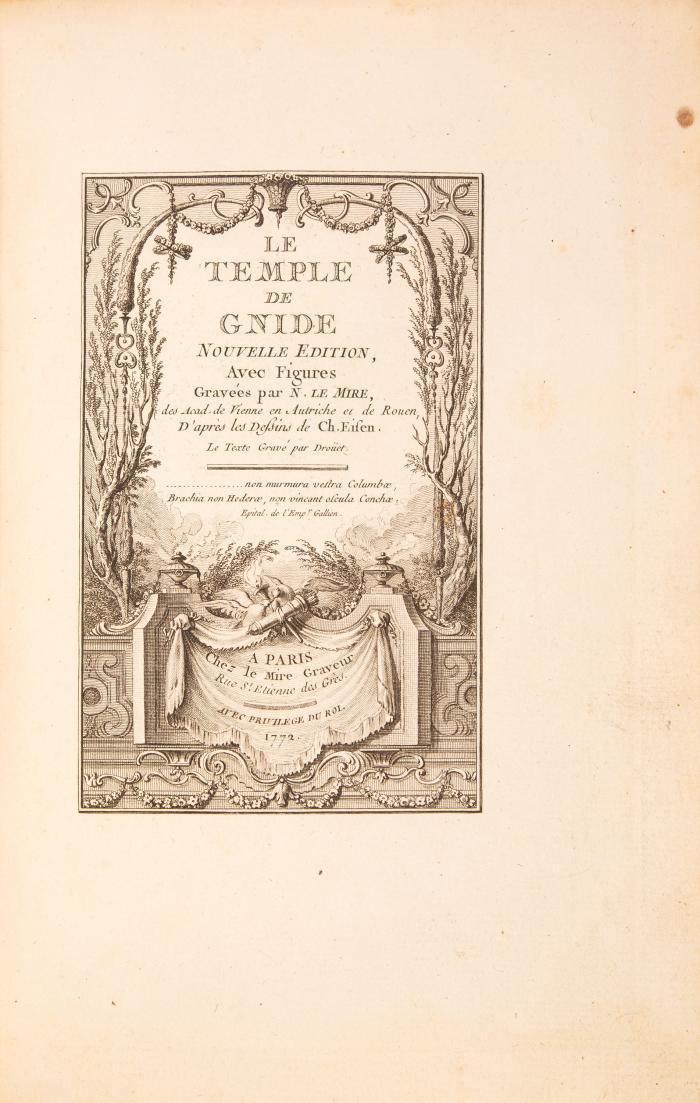 Le temple de Gnide. Nouvelle edition.