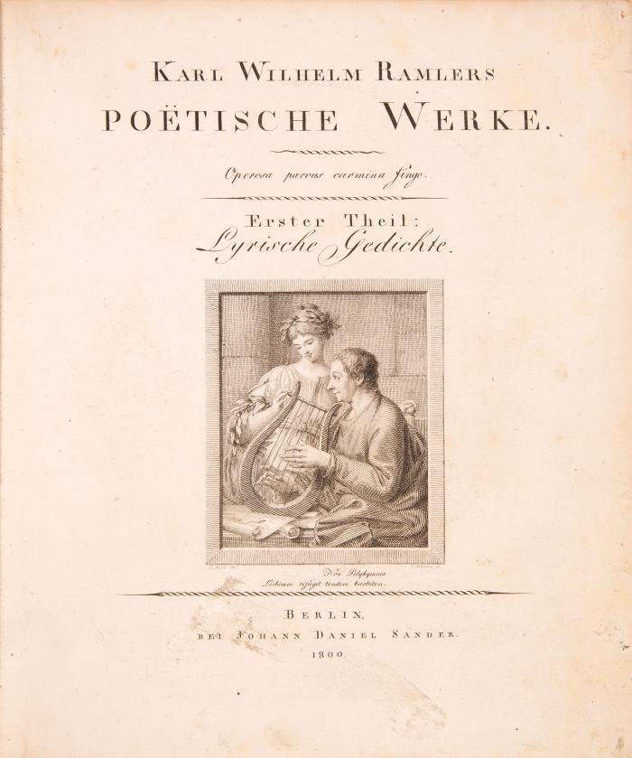 Poetische Werke. (Hrsg. v. L. F. G. Göckingk). 2 Bde.